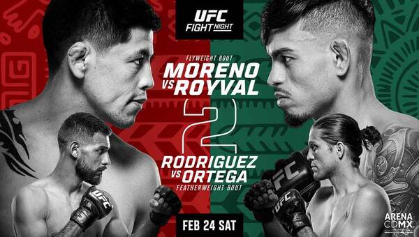 UFC Fight Night: Moreno vs. Royval 2 2/24/24 – February 24th 2024